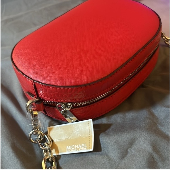 Michael Kors jet set glam red Crossbody NWT​​​ - Picture 3 of 9